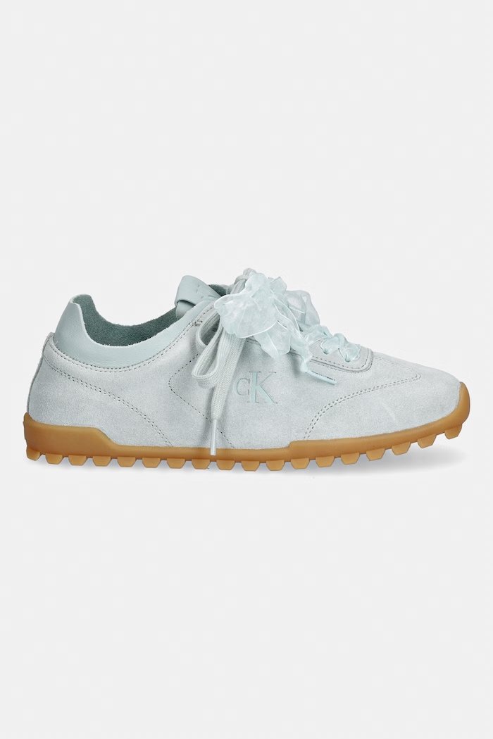 Calvin Klein LOW PROFILE RUN MG SUE DB LACES tenisky dámske kožené HW0HW03150.PFD modrá AW26