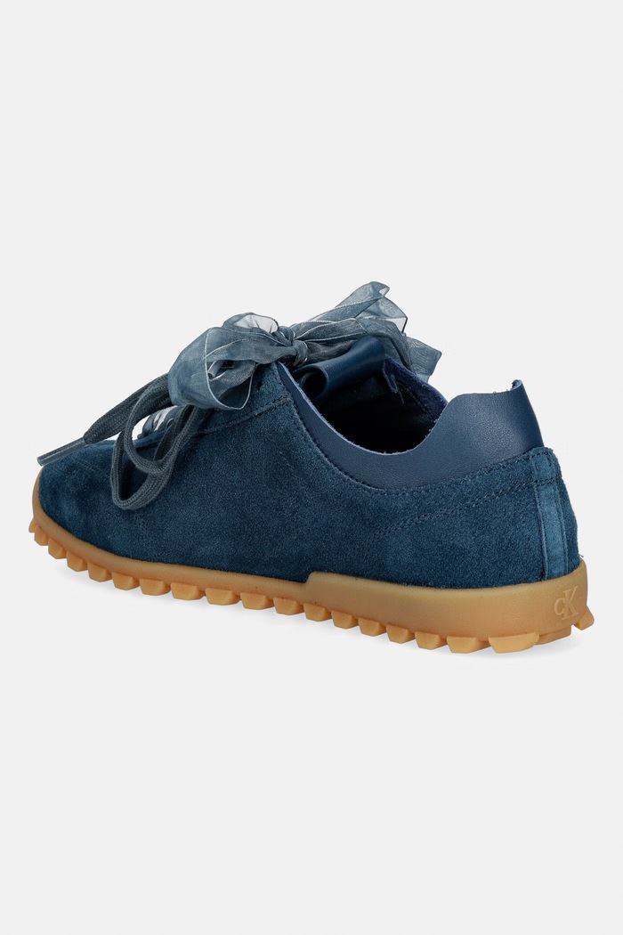 Obuća Calvin Klein LOW PROFILE RUN MG SUE DB LACES tenisice za žene HW0HW03150.CJY plava