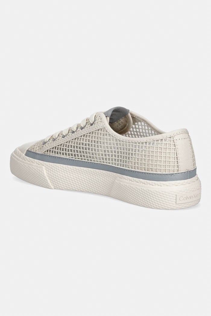 Obuwie Calvin Klein VULC LACEUP LOW RAFFIA tenisówki damskie HW0HW03082.CKS beżowy