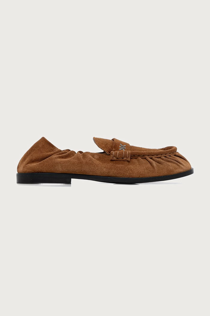 Kenzo Mokasinke za žene od brušene kože Loafer FG62LO410L57.87 smeđa AW26