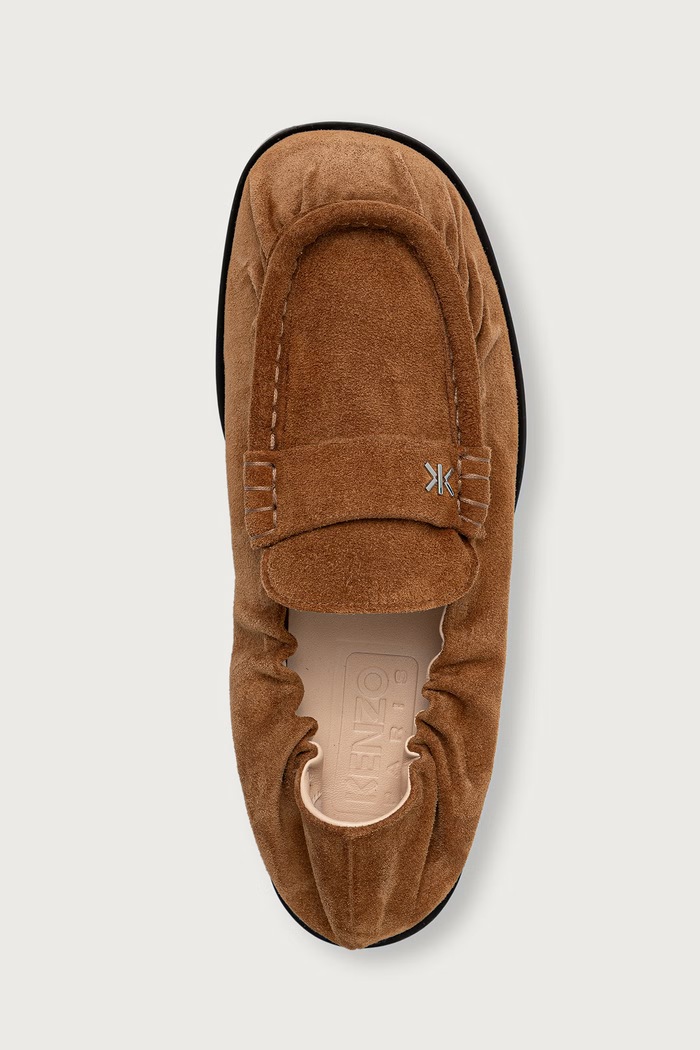 Mokasinke za žene od brušene kože Loafer Kenzo FG62LO410L57.87 smeđa
