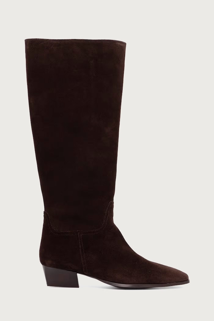 Gant Kozačky nad kolena dámské semišové Bassotte 33583414.G399 hnědá AW26