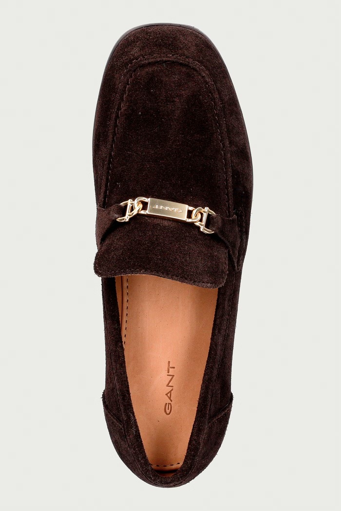 Mocassini da donna in scamoscio Gimble Gant 33573453.G399 marrone