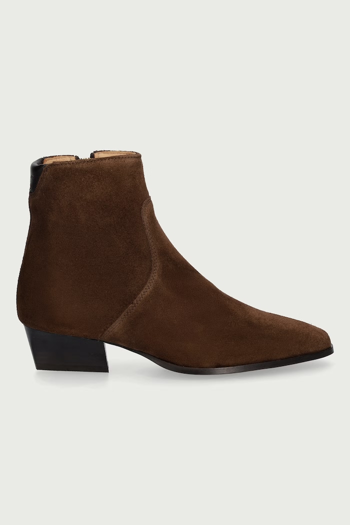 Gant Gležnjače s niskom potpeticom za žene od brušene kože Bassotte 33543444.G048 smeđa AW26