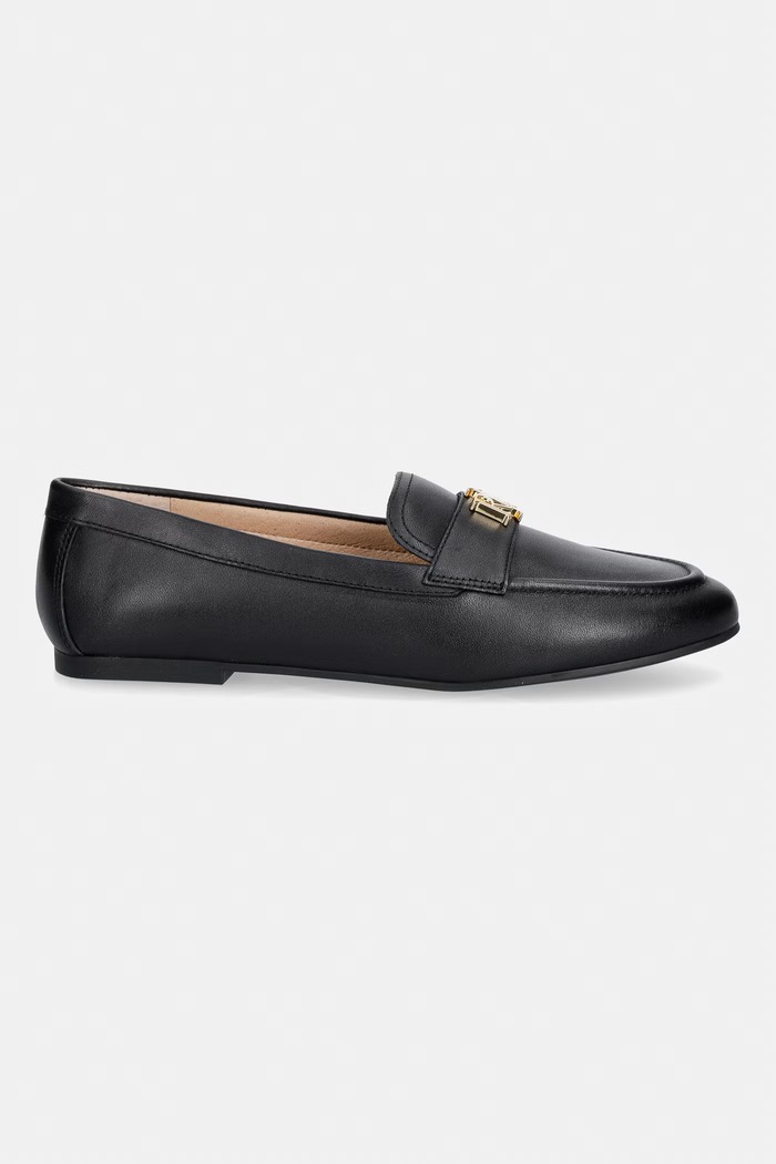 Lauren Ralph Lauren μοκασίνια Γυναικεία δερμάτινα Averi III 802P09041001.001 μαύρο AW26