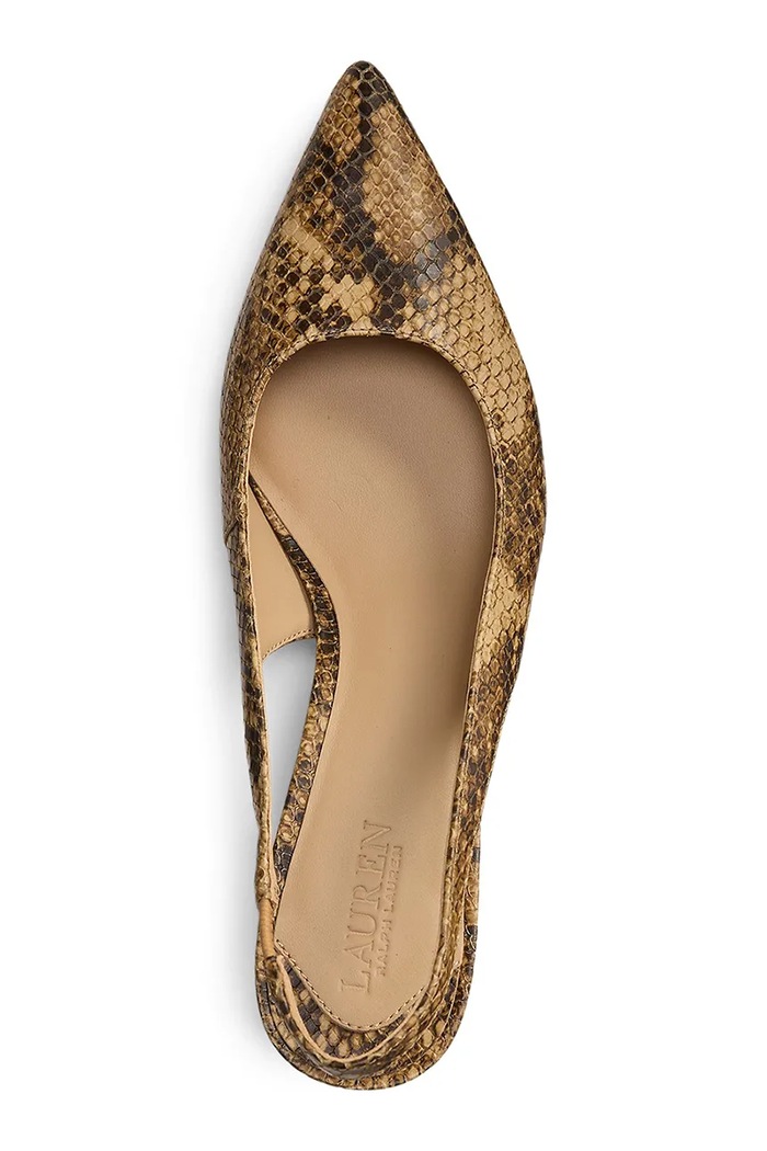 Lauren Ralph Lauren обувки с ток от кожа Lolah II бежов 802P19344001.270