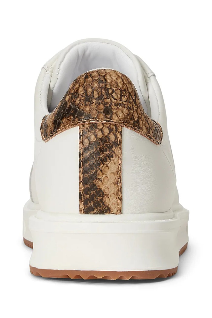 Lauren Ralph Lauren Ainsley sneakers da donna in pelle bianco 802P15844001.100