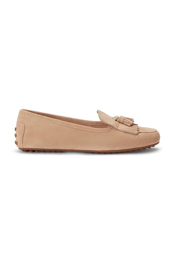 Lauren Ralph Lauren mocassini da donna in scamoscio Tayte Klt beige 802P22310002.270