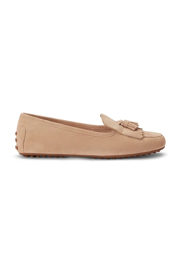 Lauren Ralph Lauren mocassini da donna in scamoscio Tayte Klt beige 802P22310002.270