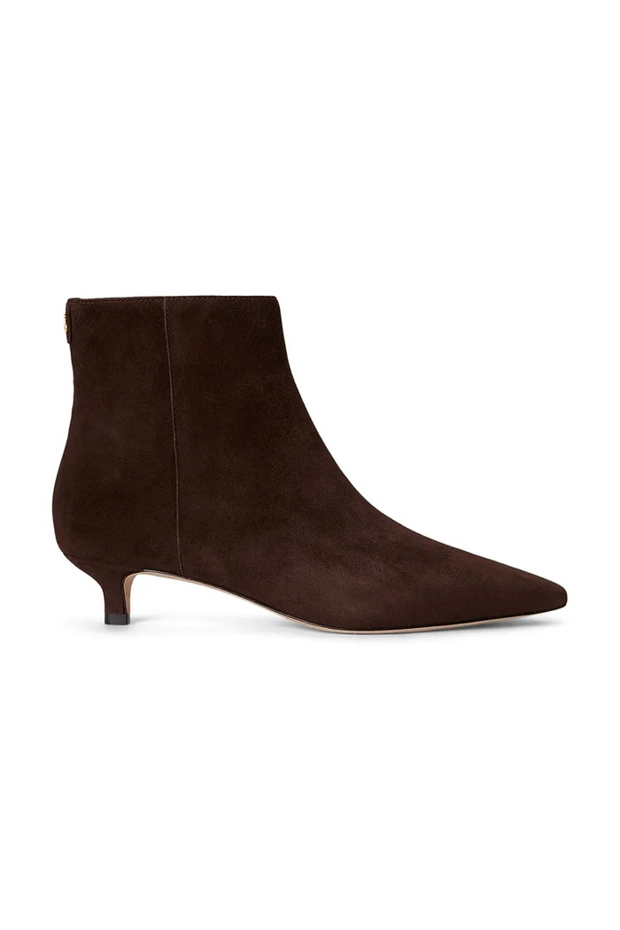 Lauren Ralph Lauren členkové čižmy na ihličkovom podpätku dámske semišové Frncsa Bt Hl hnedá 802P15722002.200