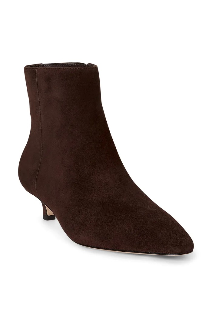 Lauren Ralph Lauren členkové čižmy na ihličkovom podpätku dámske semišové Frncsa Bt Hl 802P15722002.200 hnedá AW26