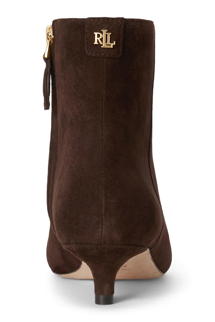 Obuv Lauren Ralph Lauren členkové čižmy na ihličkovom podpätku dámske semišové Frncsa Bt Hl 802P15722002.200 hnedá