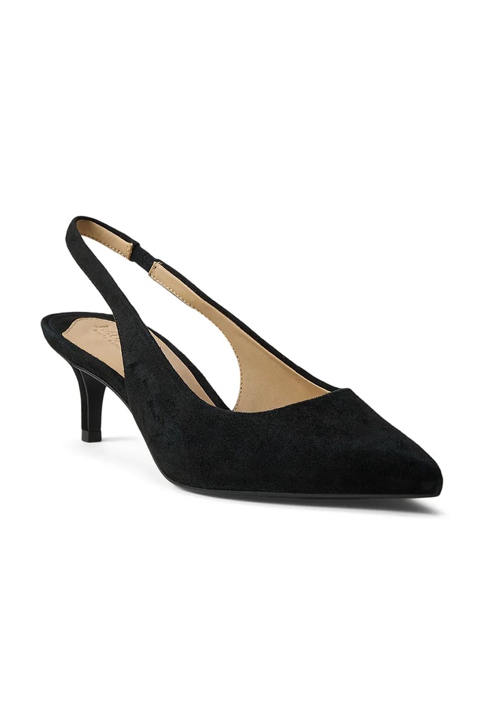 Lauren Ralph Lauren štikle od brušene kože Lolah II 802959263009.001 crna AW26