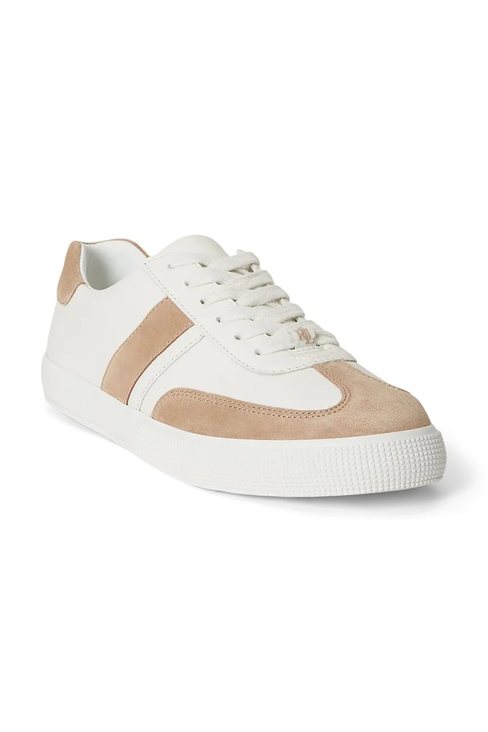 Lauren Ralph Lauren Braylee tenisice za žene od kože 802P15842004.100 bijela AW26