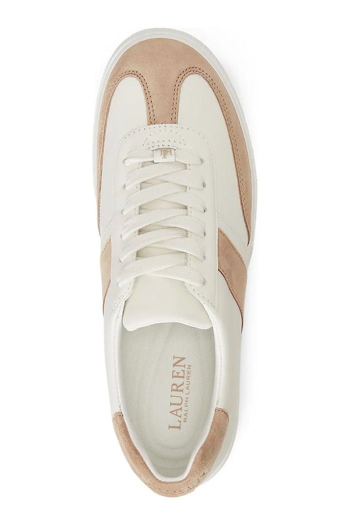 Obuća Lauren Ralph Lauren Braylee tenisice za žene od kože 802P15842004.100 bijela