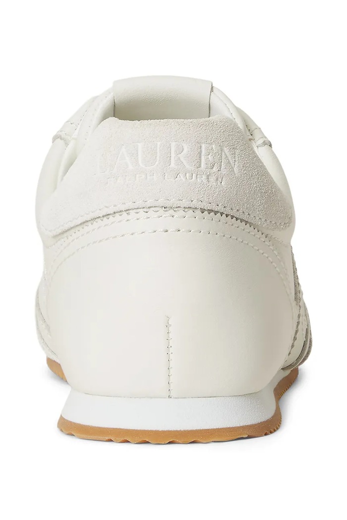 Lauren Ralph Lauren Dani Lw Prfl sneakers γυναικεία δερμάτινα λευκό 802P17694001.100