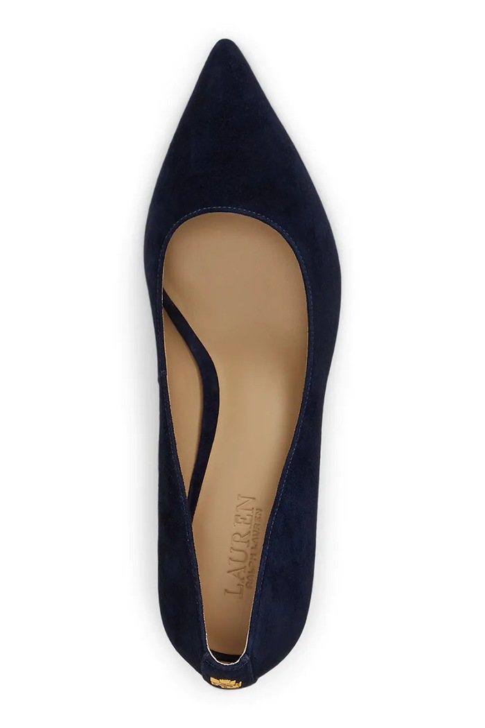 Obuća Lauren Ralph Lauren štikle od brušene kože Adrienne 802P17691001.410 mornarsko plava