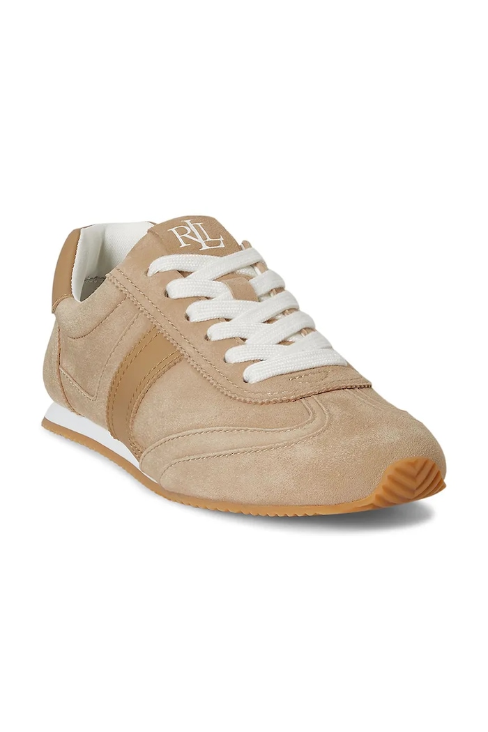 Lauren Ralph Lauren Dani Lw Prfl sneakers da donna in scamoscio 802P15837001.200 beige AW26