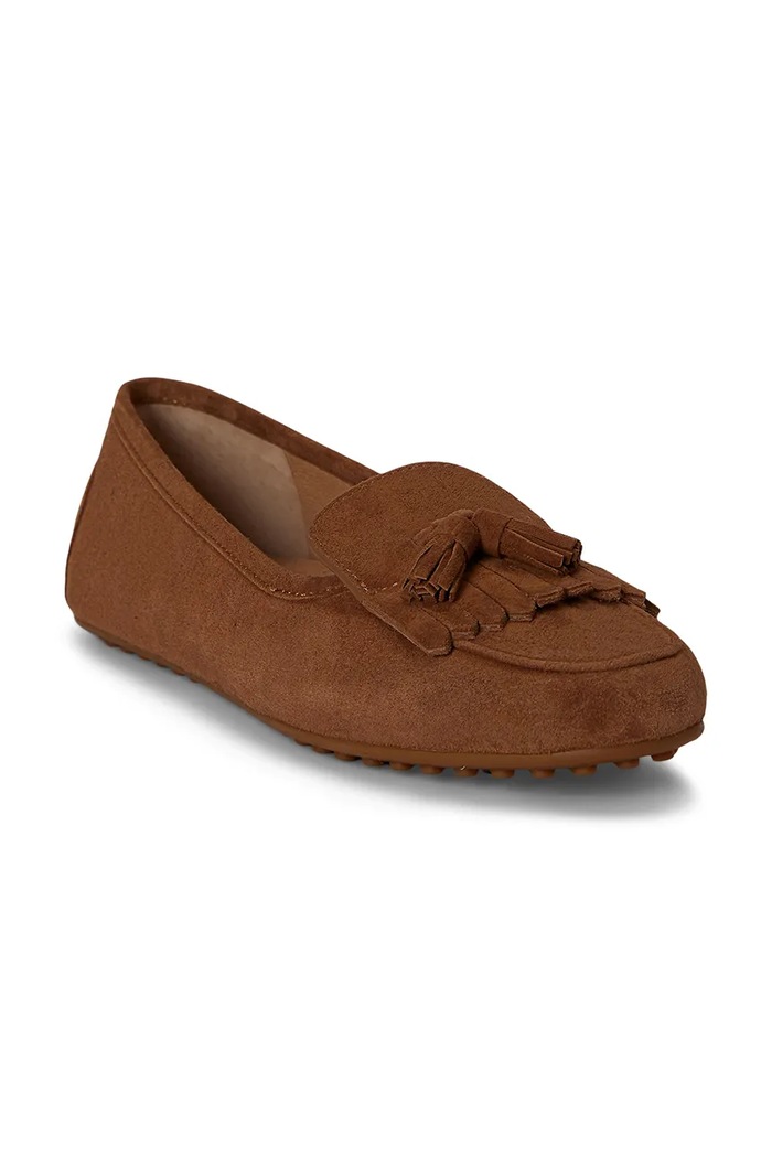 Lauren Ralph Lauren mokasinke za žene od brušene kože Tayte Klt 802P22310005.200 smeđa AW26
