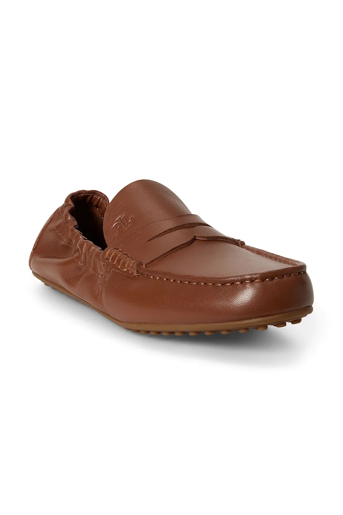 Lauren Ralph Lauren mokasyny damskie skórzane Wynnie Drvr 802P15834001.200 brązowy AW26