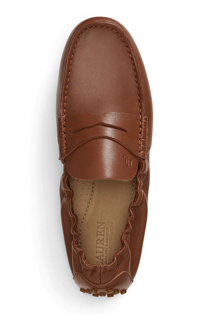 Obuwie Lauren Ralph Lauren mokasyny damskie skórzane Wynnie Drvr 802P15834001.200 brązowy