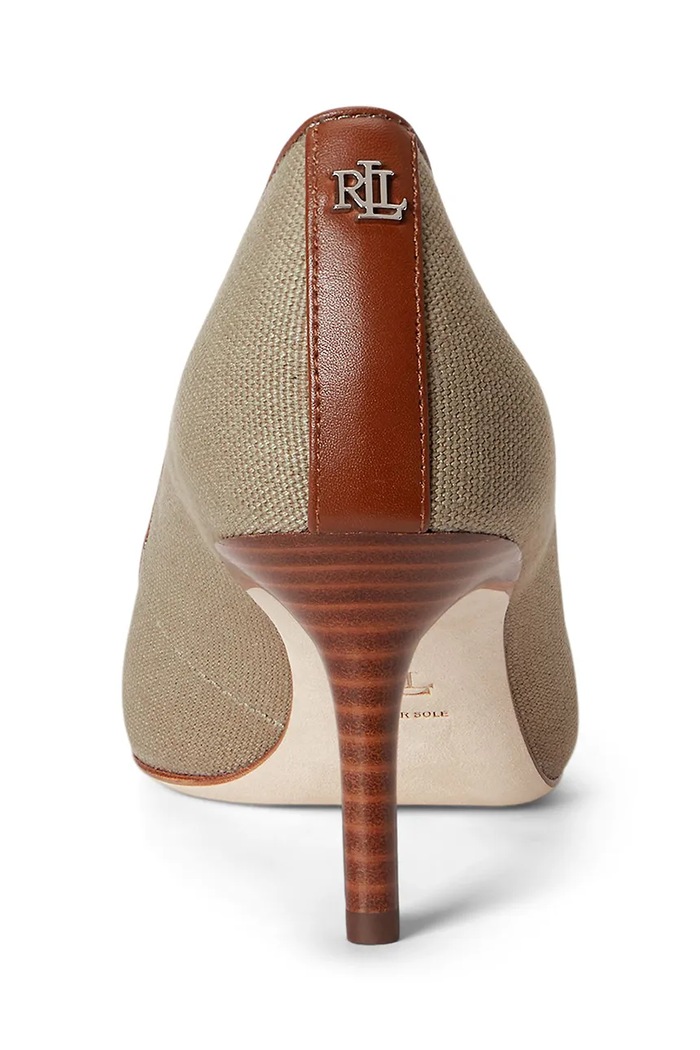 Обувки Lauren Ralph Lauren обувки с ток от кожа Lanette 802P15804001.999 бежов