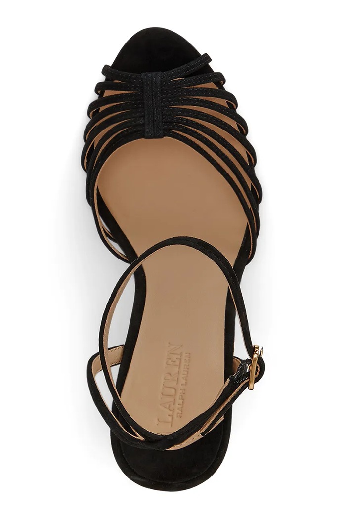 Obuća Lauren Ralph Lauren sandale na tanku potpeticu od brušene kože Mckayla 802P15738001.001 crna