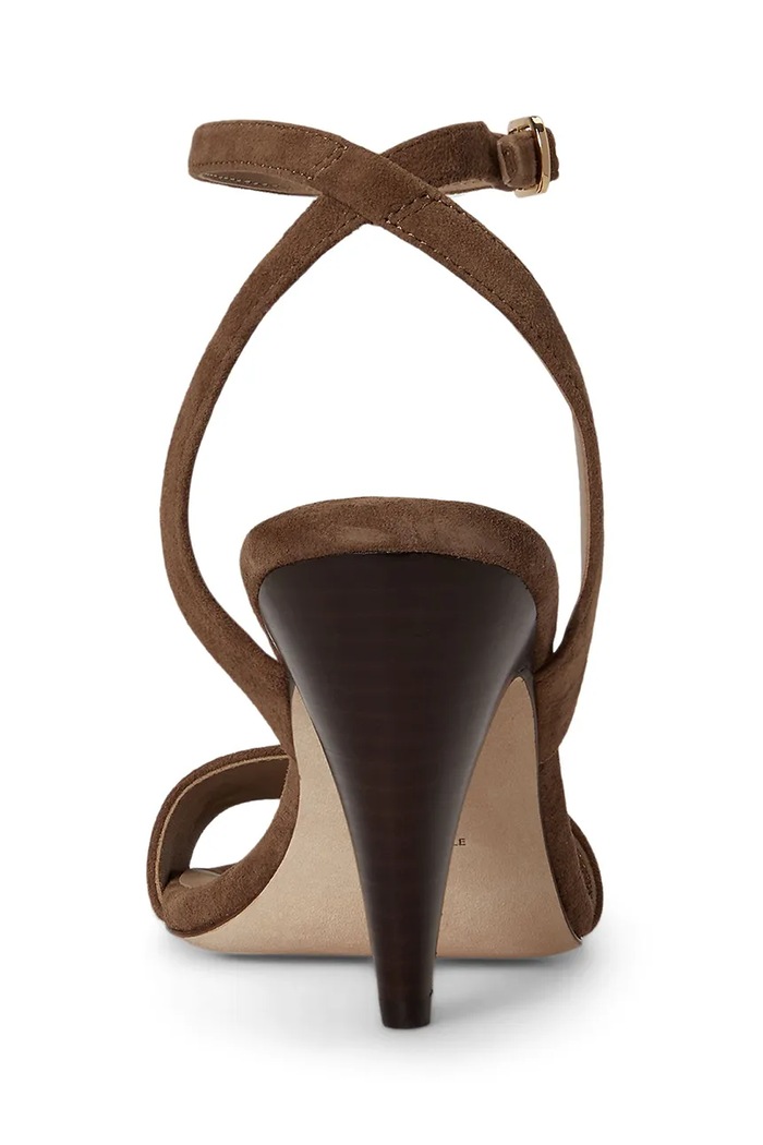 Obuv Lauren Ralph Lauren sandále na vysokom podpätku kožené Gracy 802P15730003.200 hnedá