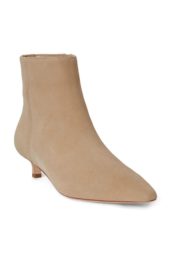 Lauren Ralph Lauren gležnjače za žene od brušene kože Frncsa Bt Hl 802P15722001.270 bež AW26