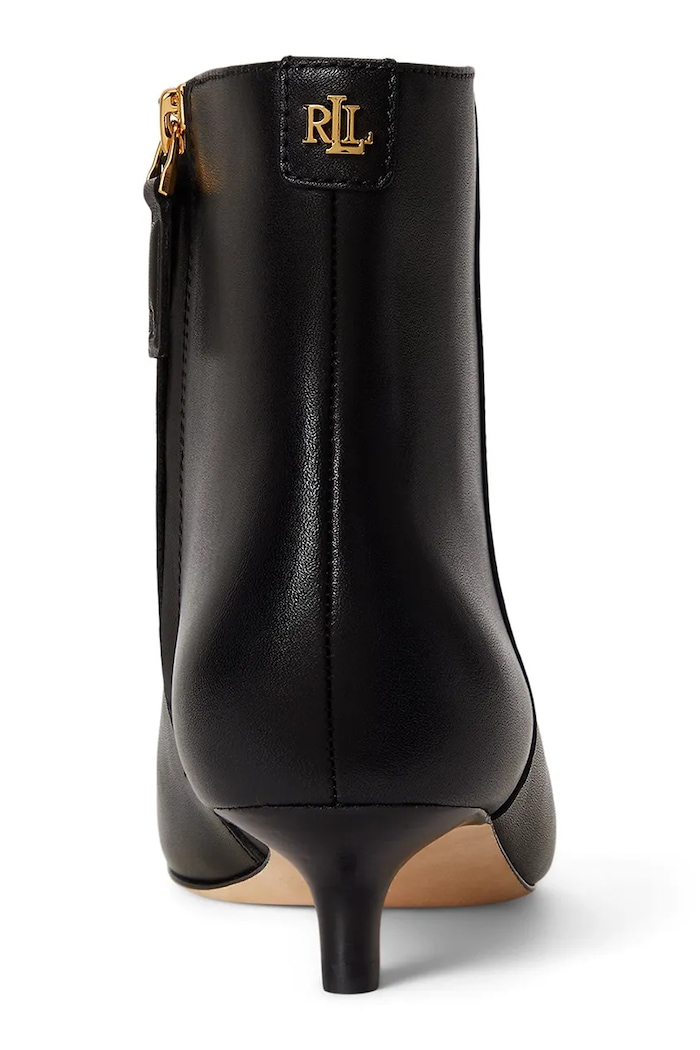 Scarpe Lauren Ralph Lauren stivali alla caviglia su una spilla da donna in pelle Frncsa Bt Hl 802P15721001.001 nero