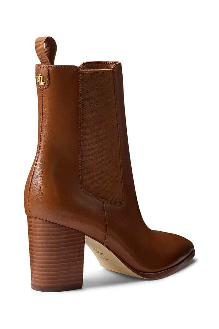 Παπούτσια Lauren Ralph Lauren μπότες τσέλσι γυναικείες δερμάτινες Rlyn Bte Hl 802P15661001.200 καφέ