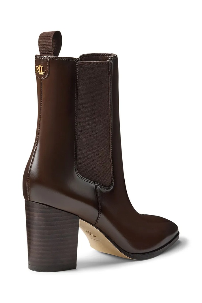 Обувки Lauren Ralph Lauren боти челси дамски от кожа Rlyn Bte Hl 802P12049002.200 кафяв