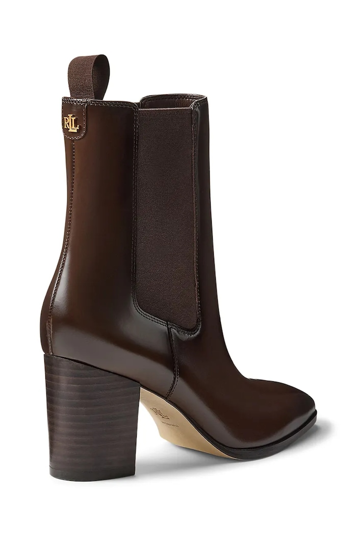 Обувки Lauren Ralph Lauren боти челси дамски от кожа Rlyn Bte Hl 802P12049002.200 кафяв