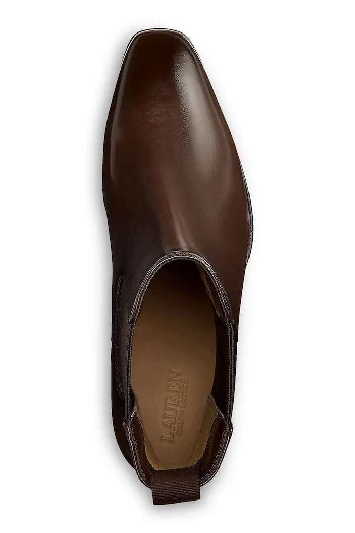 Lauren Ralph Lauren боти челси дамски от кожа Rlyn Bte Hl кафяв 802P12049002.200