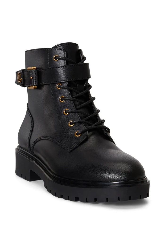 Lauren Ralph Lauren stivali Chelsea da donna in pelle Allyson Logo 802P12046001.001 nero AW26