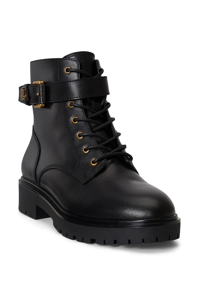 Lauren Ralph Lauren stivali Chelsea da donna in pelle Allyson Logo 802P12046001.001 nero AW26