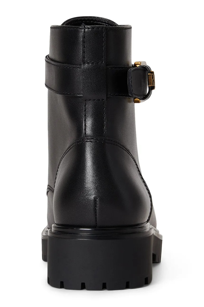 Scarpe Lauren Ralph Lauren stivali Chelsea da donna in pelle Allyson Logo 802P12046001.001 nero