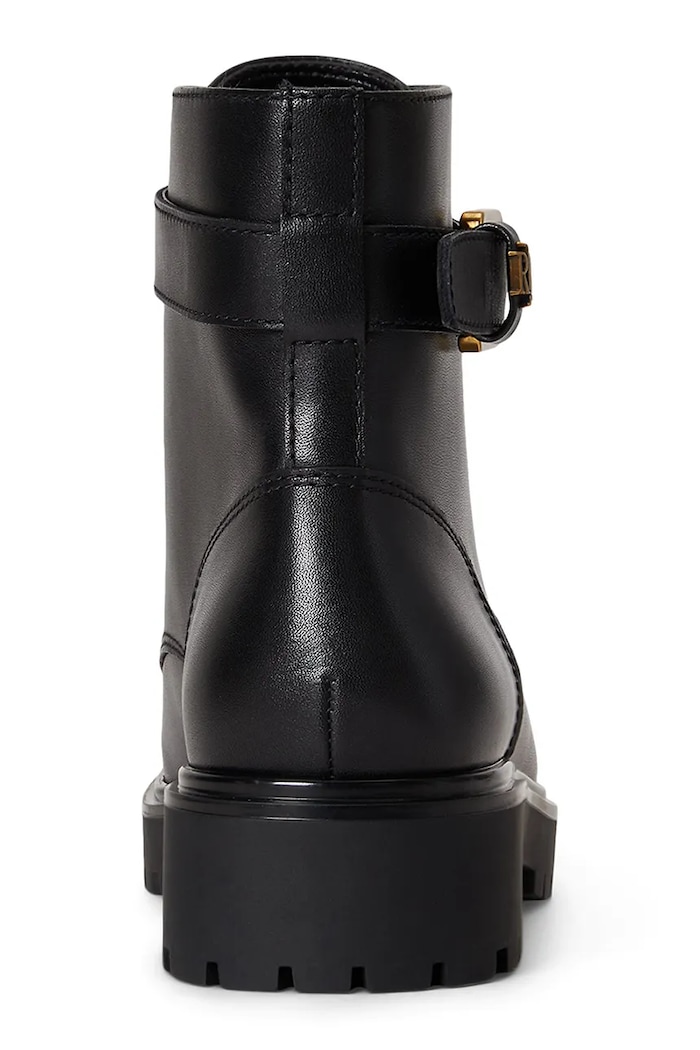 Scarpe Lauren Ralph Lauren stivali Chelsea da donna in pelle Allyson Logo 802P12046001.001 nero