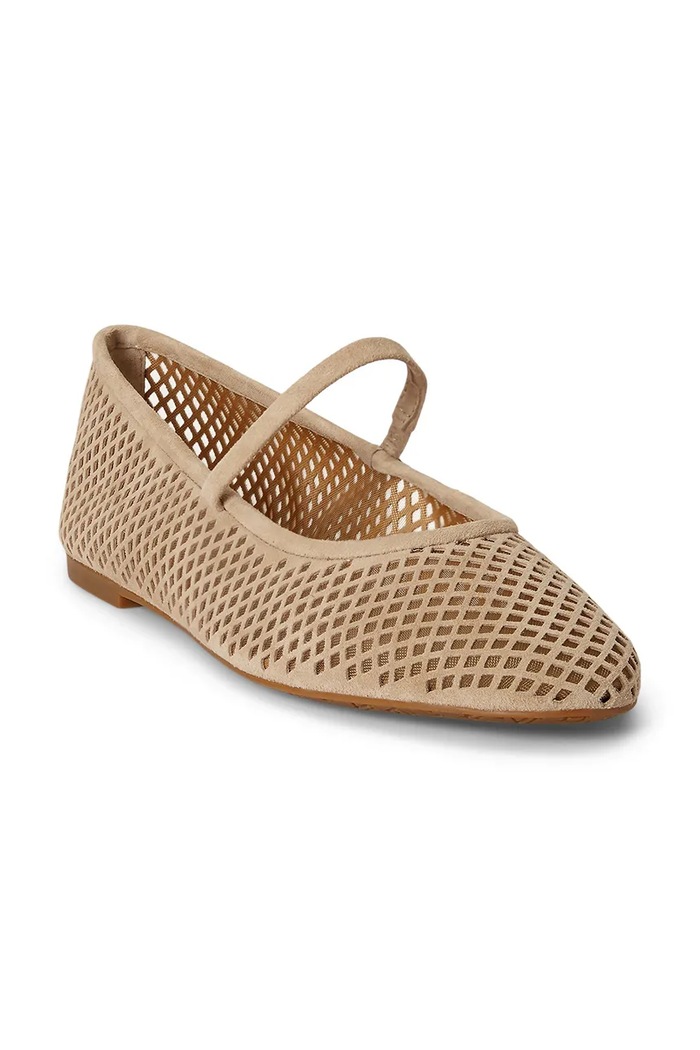 Lauren Ralph Lauren balerinke usnjene Jayna Mj 802P12019003.270 bež AW26