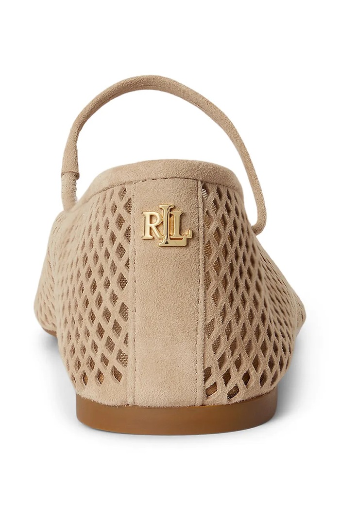 Lauren Ralph Lauren balerinke usnjene Jayna Mj bež 802P12019003.270