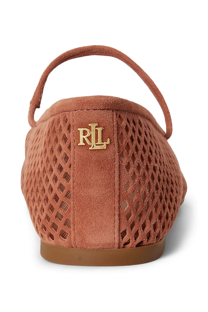 Lauren Ralph Lauren balerini din piele întoarsă Jayna Mj roz 802P12019002.600