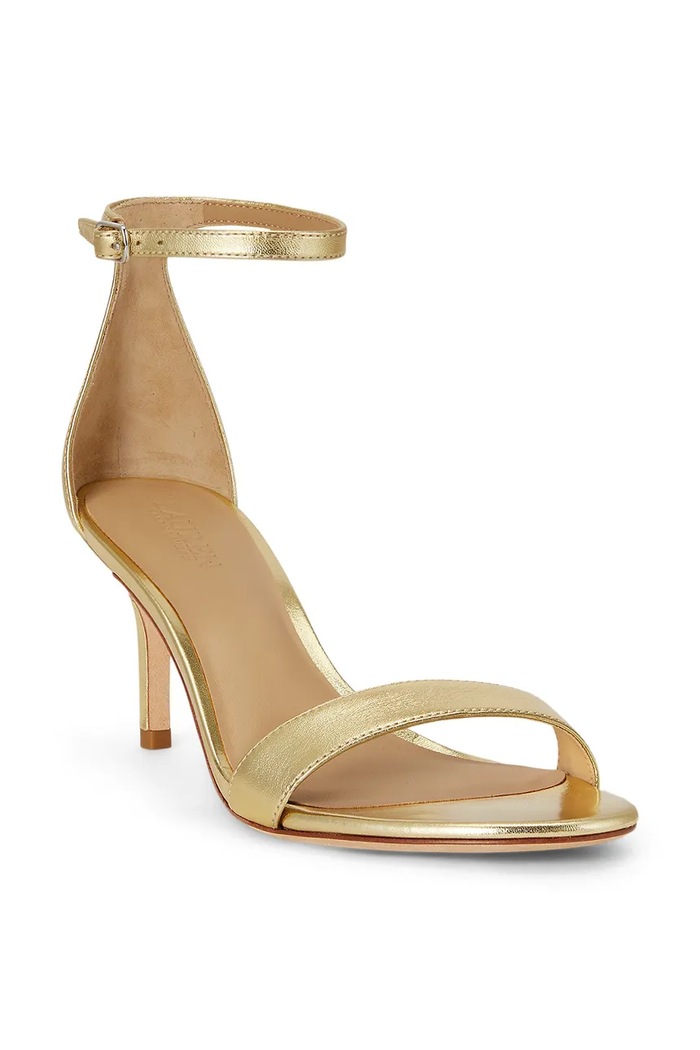 Lauren Ralph Lauren sandali usnjeni Allie Mid 802978207002.710 zlata AW26