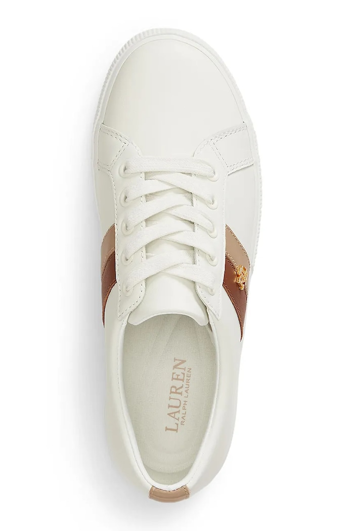 Obutev Lauren Ralph Lauren Janson II superge ženske usnjene 802925365012.100 bela
