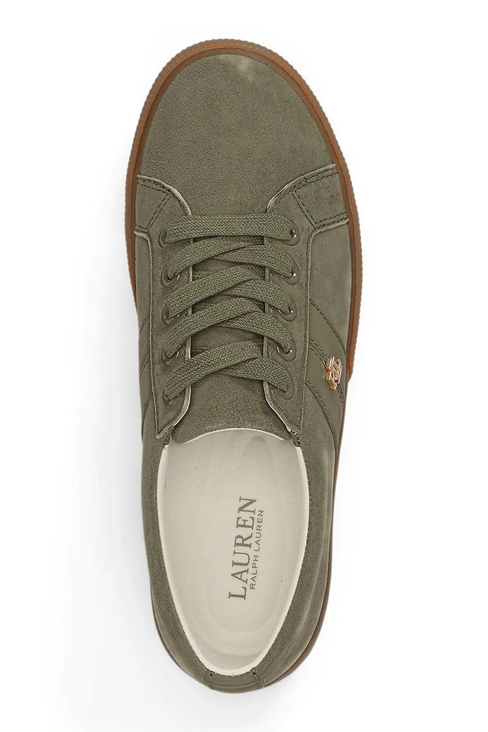 Obuwie Lauren Ralph Lauren Janson II sneakersy damskie skórzane 802868344007.300 zielony