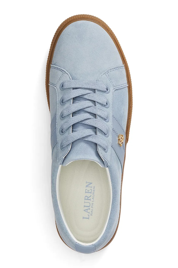 Obuv Lauren Ralph Lauren Janson II tenisky dámske kožené 802868344005.400 modrá