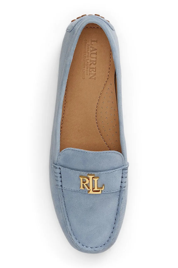 Obuwie Lauren Ralph Lauren mokasyny damskie zamszowe Barnsbury 802821629034.400 niebieski