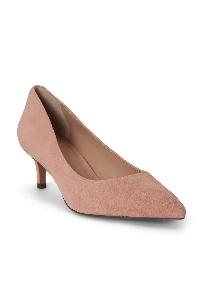 Lauren Ralph Lauren обувки с ток от кожа Adrienne 802755524012.650 розов AW26
