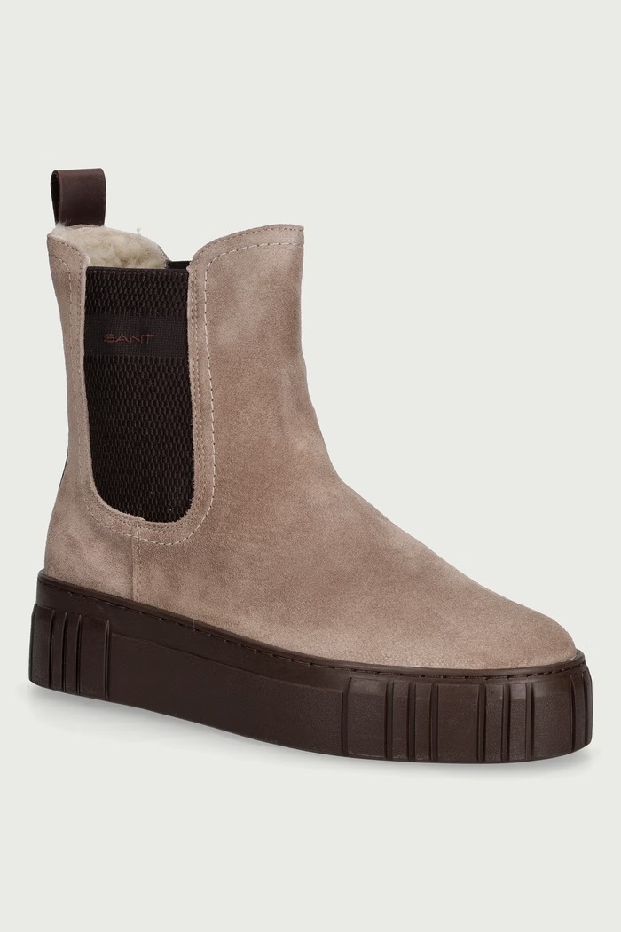 Gant Chelsea čižmy dámske semišové Snowmont béžová 33553431.G135
