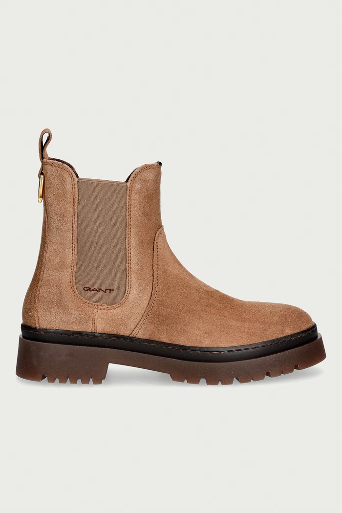 Gant Μπότες τσέλσι Γυναικεία σουέτ Aligrey 33553422.G146 μπεζ AW26