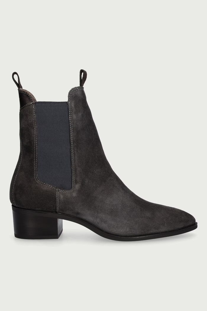 Gant Chelsea čižmy na podpätku dámske semišové St Broomly 33553451.G01 sivá AW26